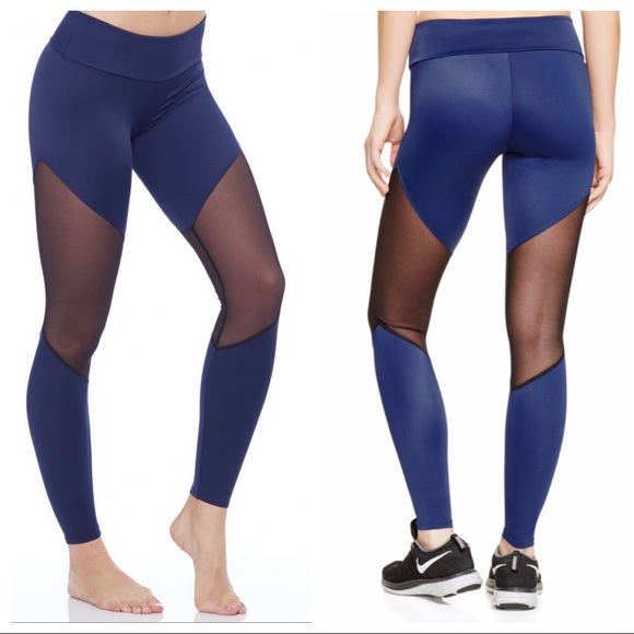 Onzie Pants - Onzie Track leggings Black mesh size XS Navy Blue